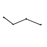 Mecca Care 32mm Dda Nero Toilet Nero Grab Rail Set 45 Degree 750X965X1025mm - Matt Black